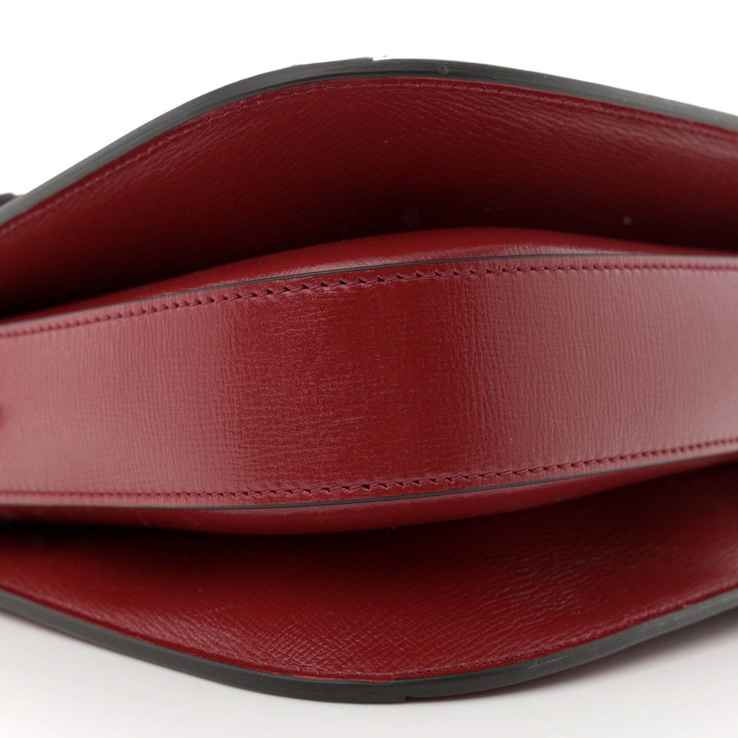 GG Supreme Monogram Azalea Calfskin Horsebit 1955 Shoulder Bag Beige Ebony New Cherry Red