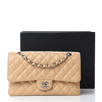 Chanel Caviar Quilted Medium Double Flap Beige Clair 17 of 17