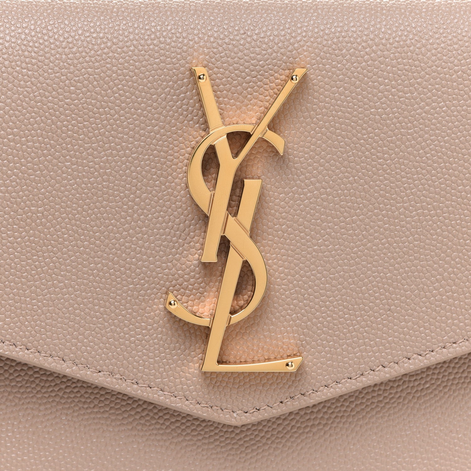 Saint Laurent Grain De Poudre Uptown Pouch Dark Beige 8 of 9