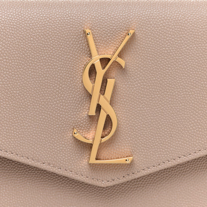 Saint Laurent Grain De Poudre Uptown Pouch Dark Beige 8 of 9