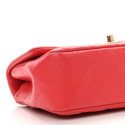 Chanel Lambskin Quilted Mini Rectangular Flap Red 10 of 17