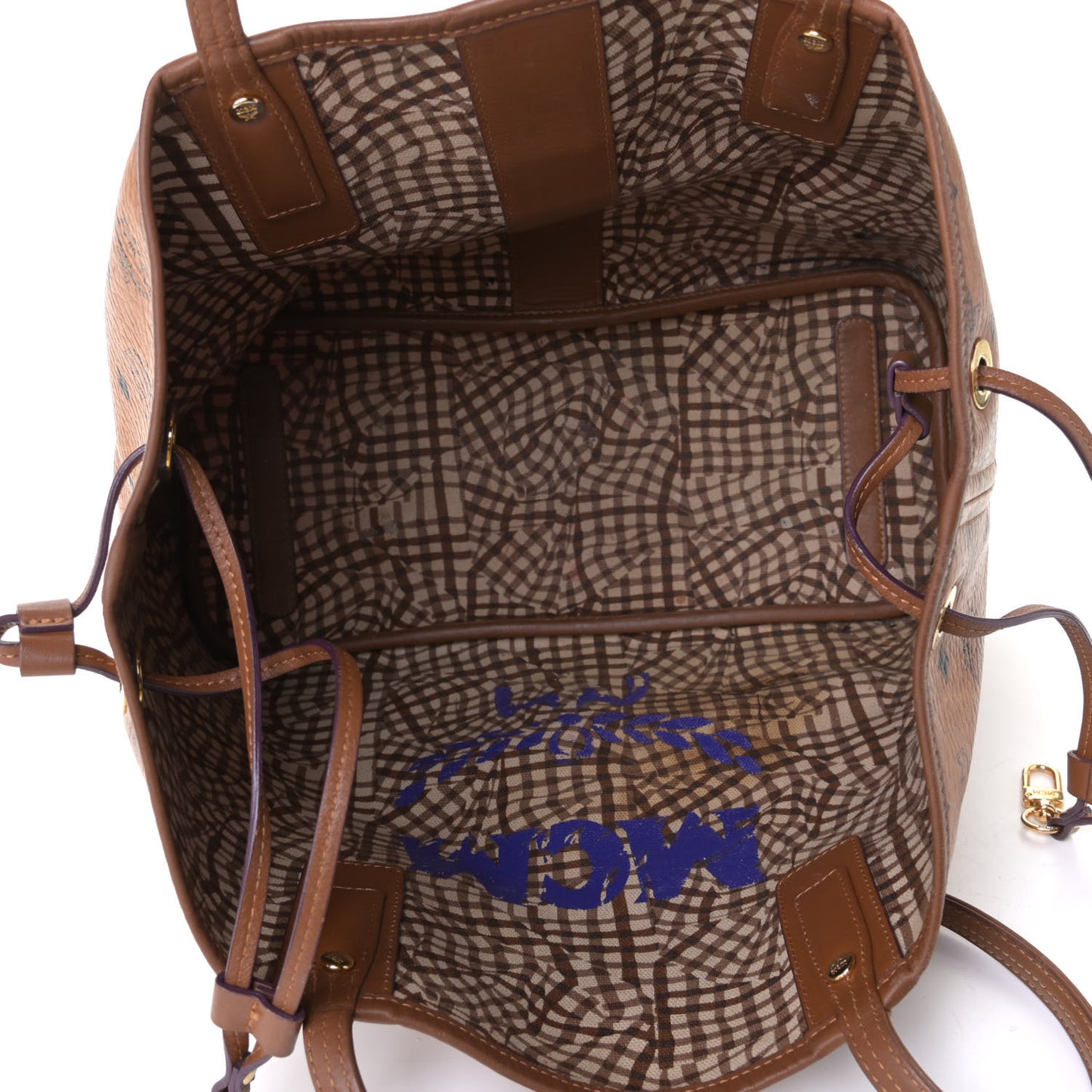 Visetos Medium Liz Reversible Shopper Tote Cognac