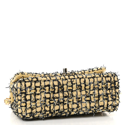 Chanel Tweed Quilted Mini Rectangular Flap Yellow Black 4 of 11