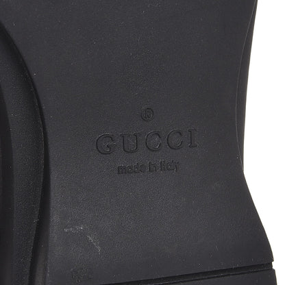 Gucci Mens Calfskin Web Ankle Boots 8.5 Black 6 of 11