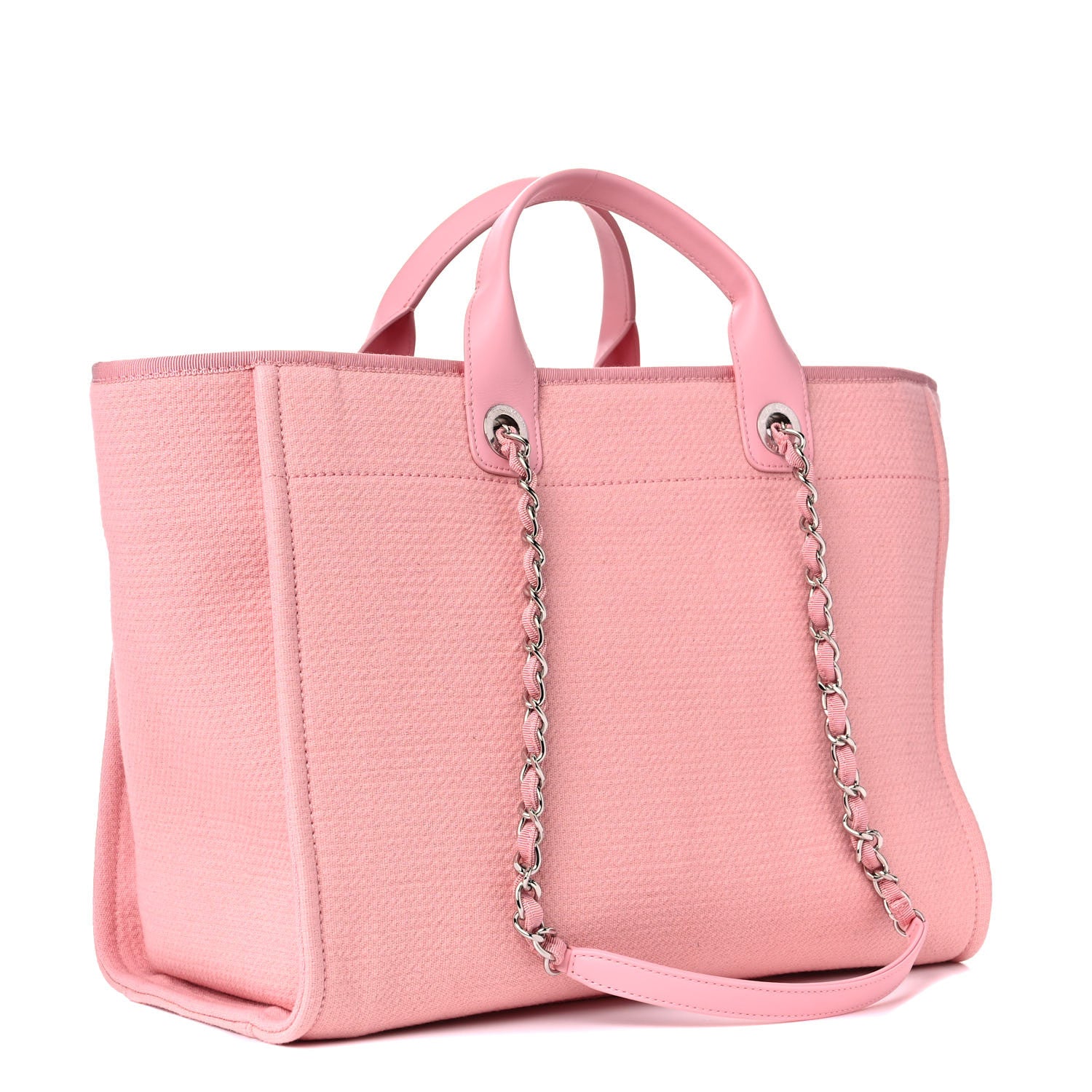 Chanel Mixed Fibers Medium Deauville Tote Pink 3 of 12