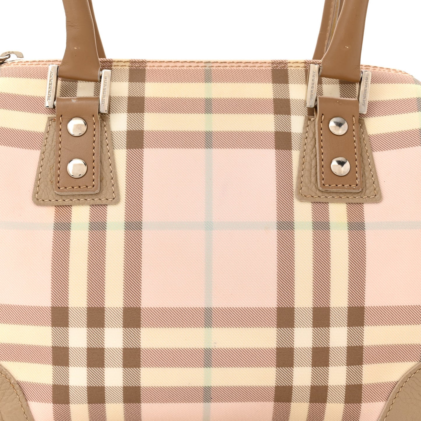 Candy Check Small Tote Pink