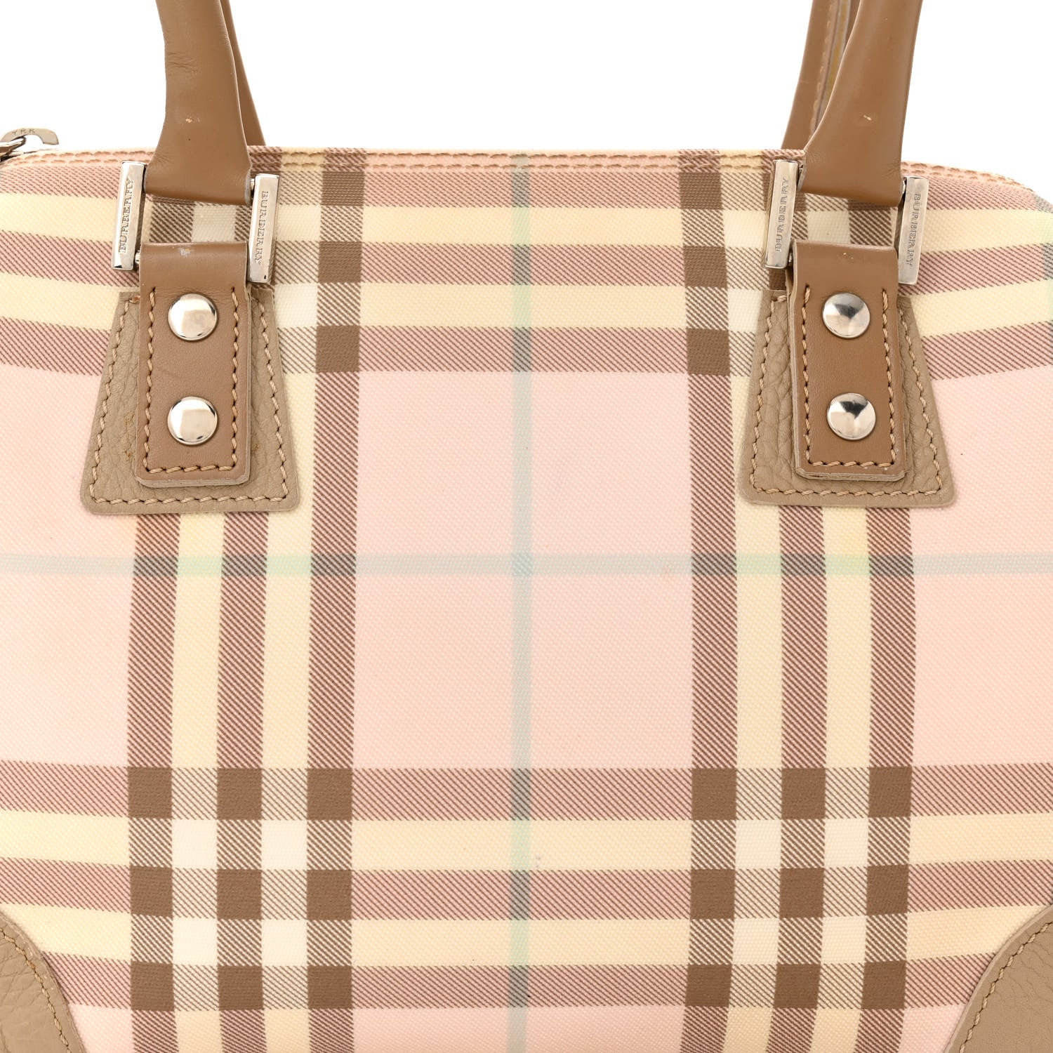 Burberry Candy Check Small Tote Pink 8 of 15