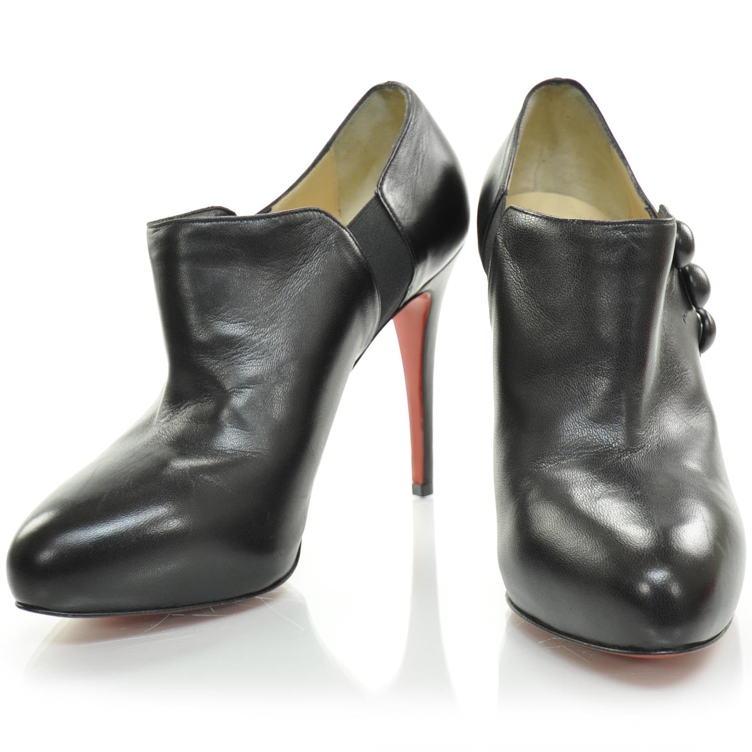 Christian Louboutin Leather C est Moi 120 Booties 39 Black 1 of 8