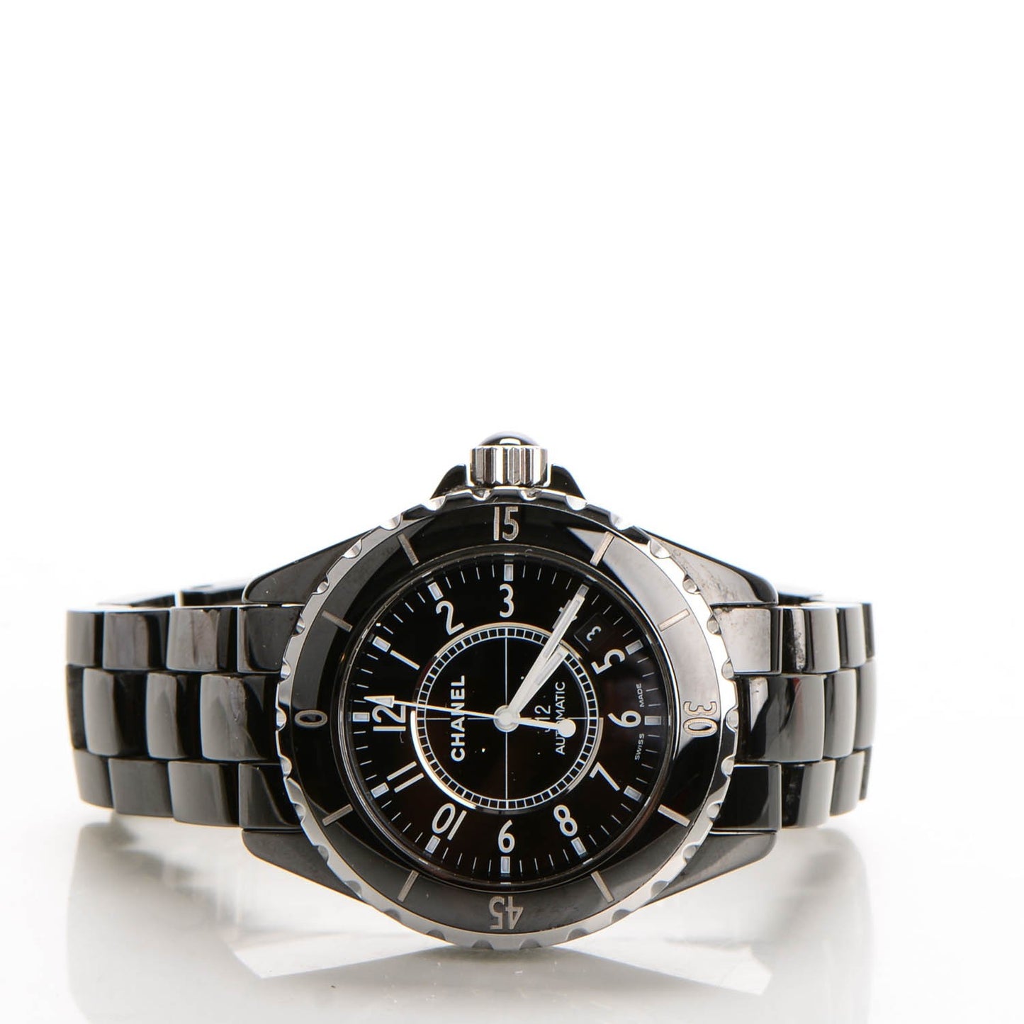 Stainless Steel Ceramic 38mm J12 Automatic Watch Black