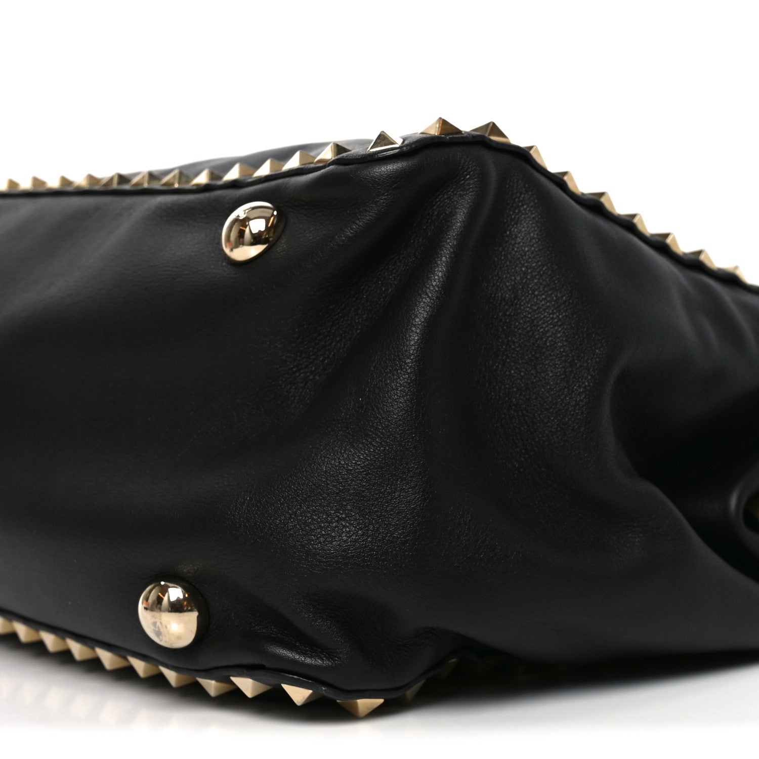 Valentino Garavani Vitello Medium Rockstud Tote Tote Black 9 of 9
