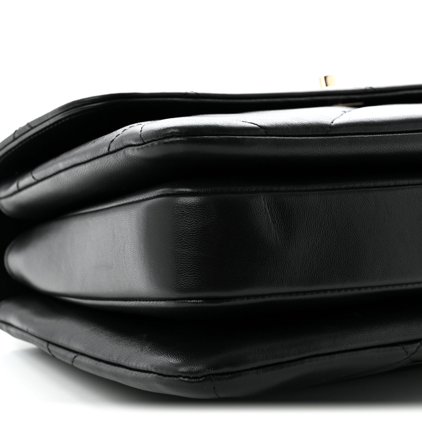 Lambskin Quilted Medium Trendy CC Flap Dual Handle Bag Black