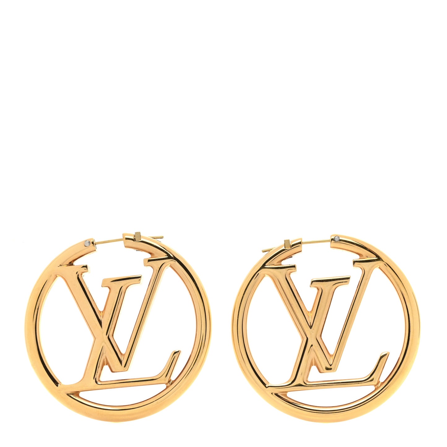 Metal Louise Hoop Earrings Gold