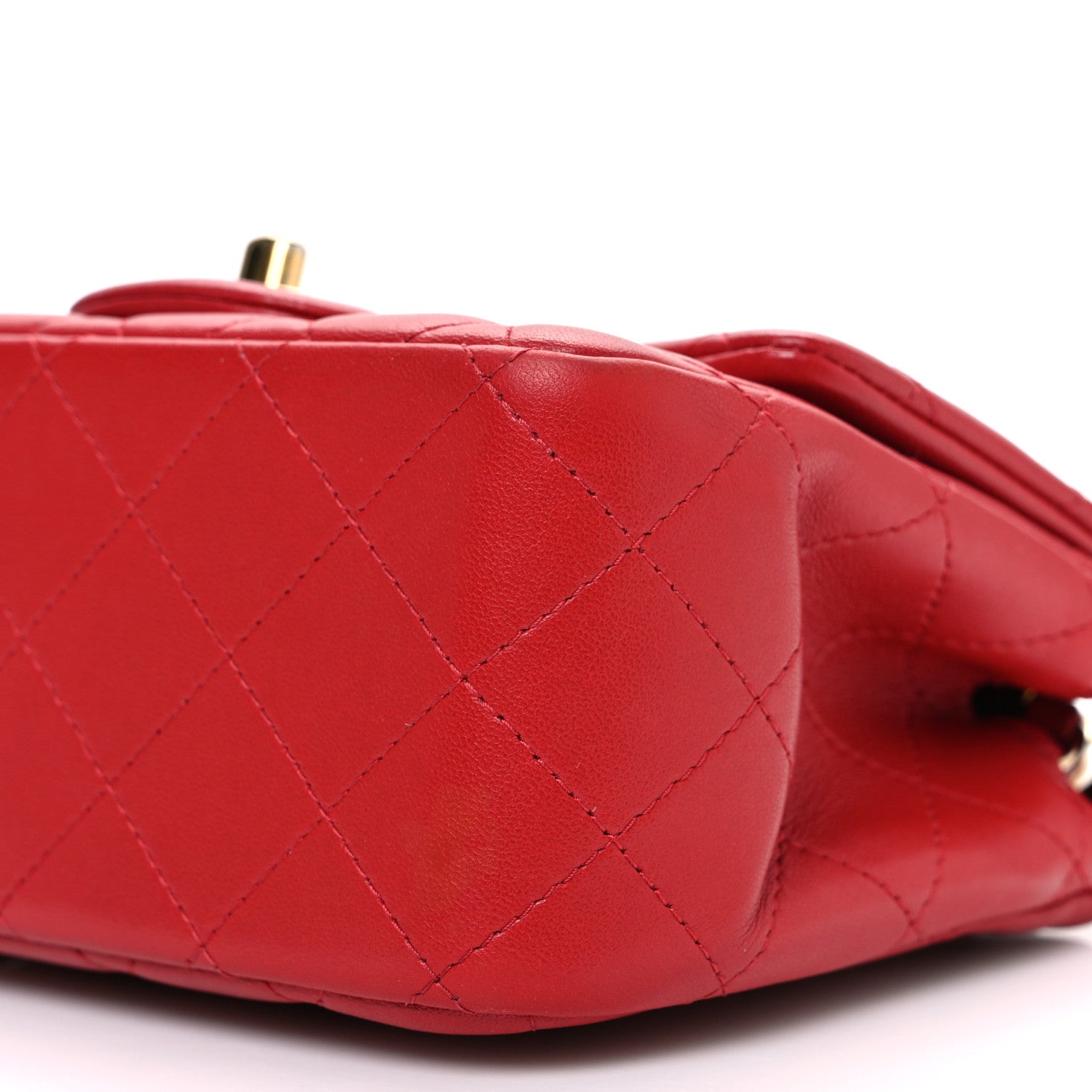 Chanel Lambskin Quilted Mini Square Flap Red 10 of 11