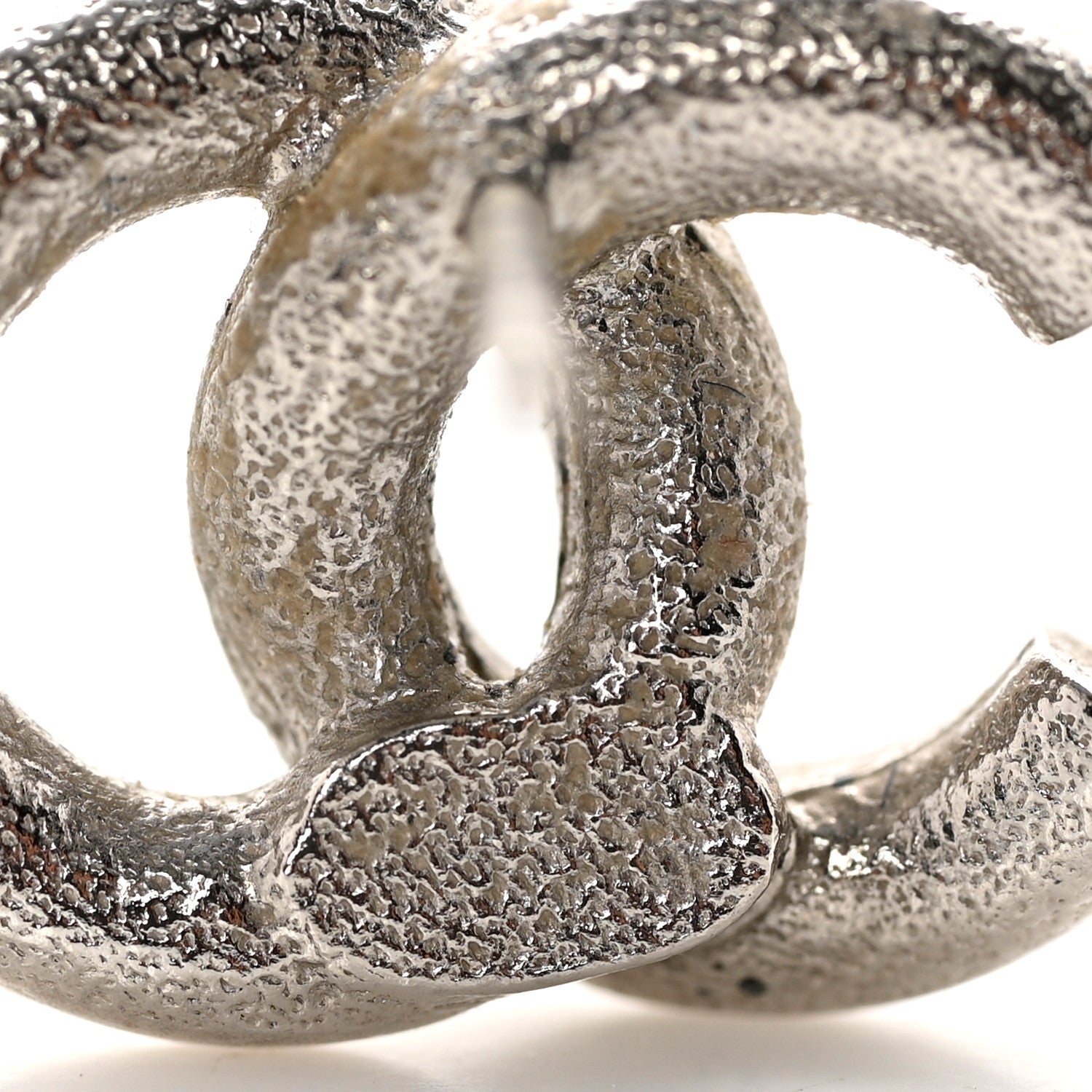 Chanel Crystal CC Earrings Silver 4 of 5