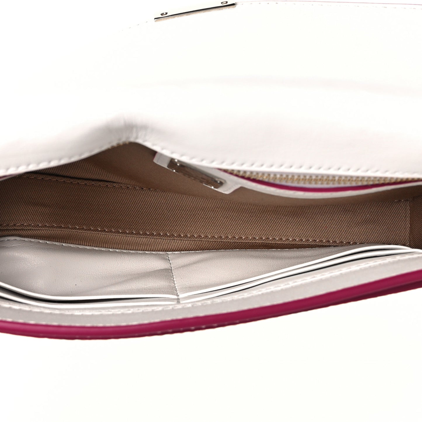 Calfskin Visetos Monogram Medium Millie Color Block Crossbody Bag White Mood