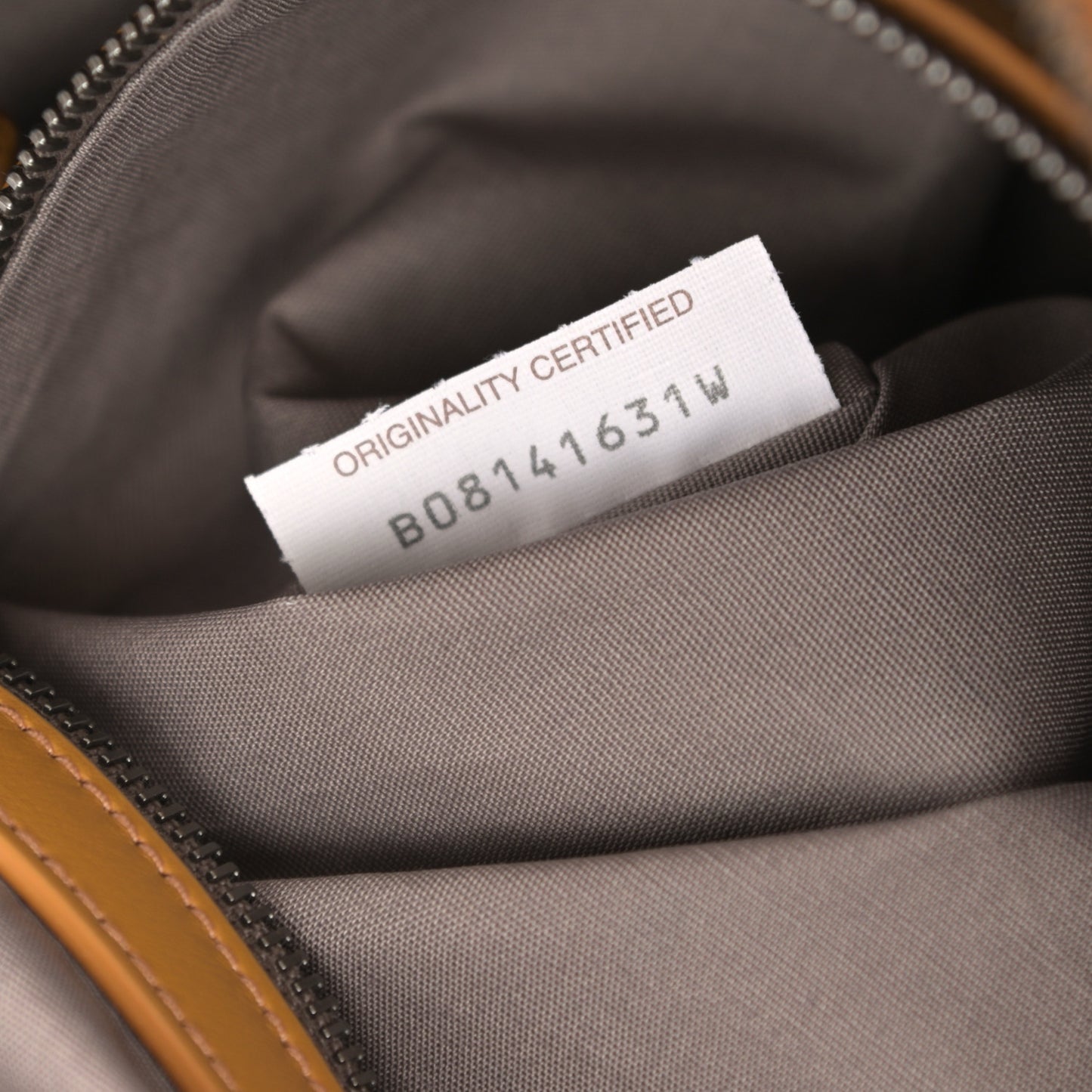 Nappa Intrecciato Shoulder Bag Camel