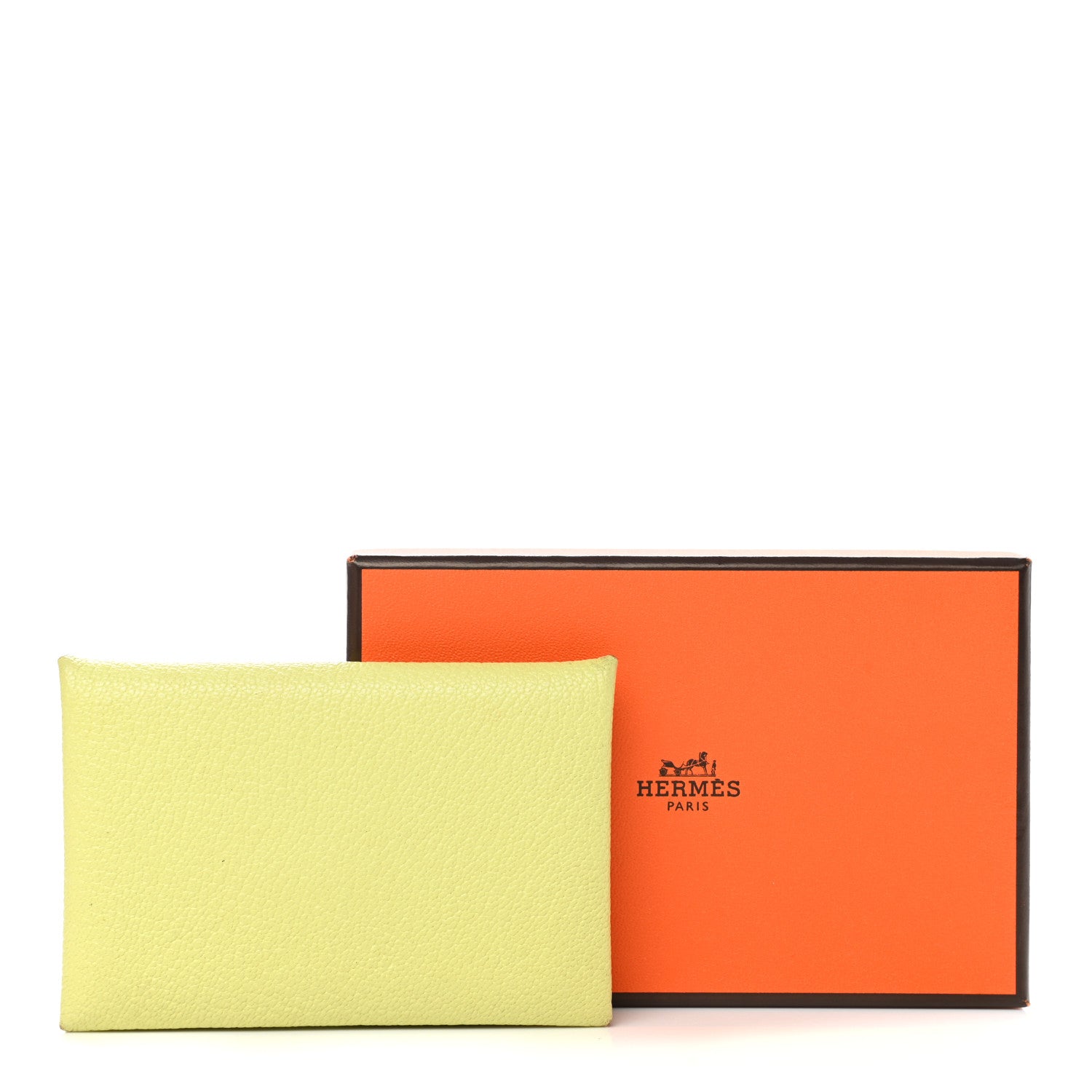 Hermes Chevre Mysore Verso Calvi Card Case Jaune Bourgeon Nata 8 of 8