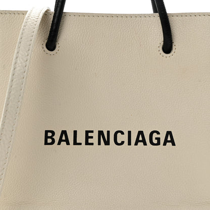 Balenciaga Calfskin Logo XXS Shopping Tote White 8 of 11