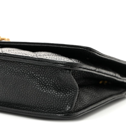 Chanel Caviar Quilted Boy Wallet On Chain WOC Black 11 of 12