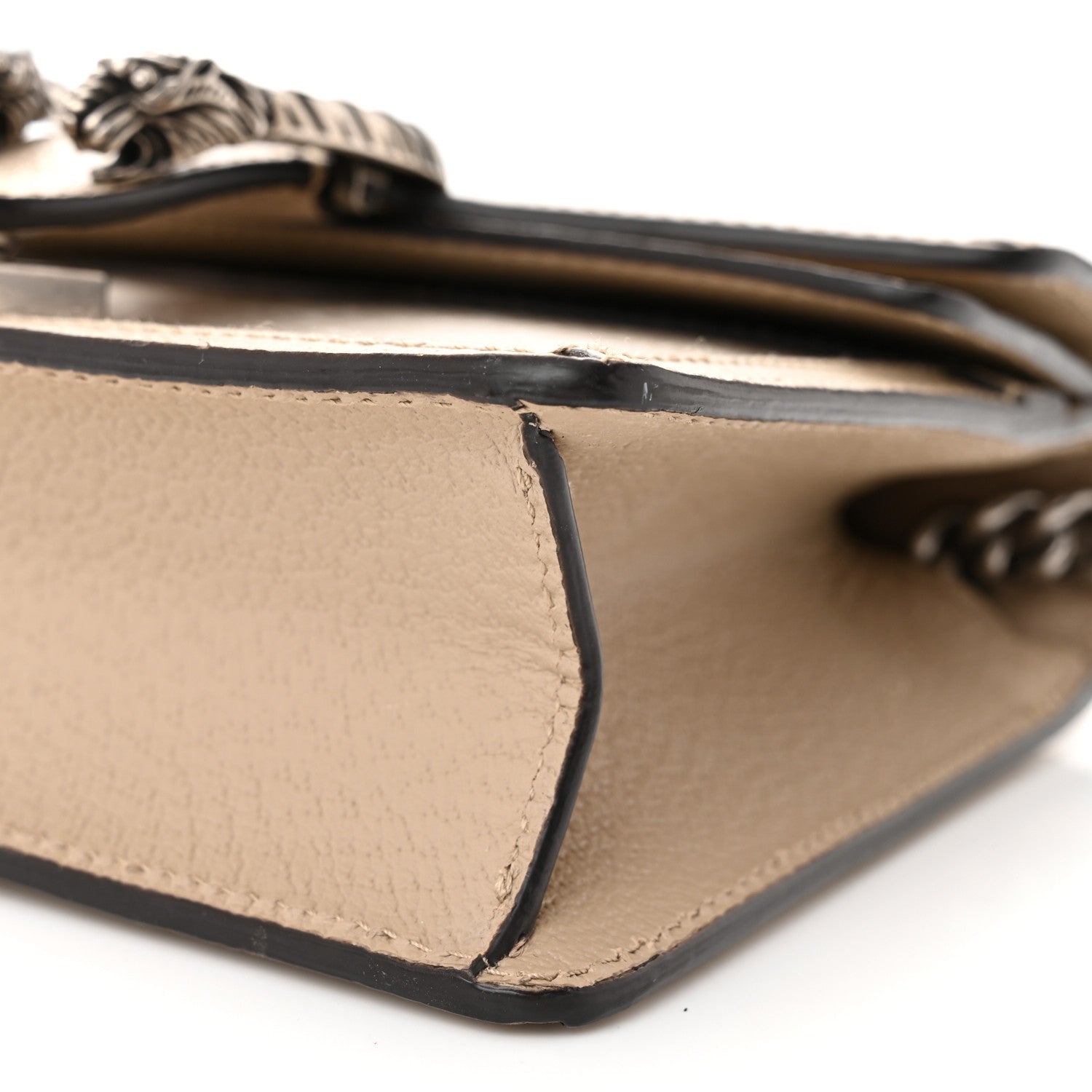 Gucci GG Supreme Monogram Textured Dollar Calfskin Mini Dionysus Shoulder Bag Beige Mystic White Oatmeal 9 of 11