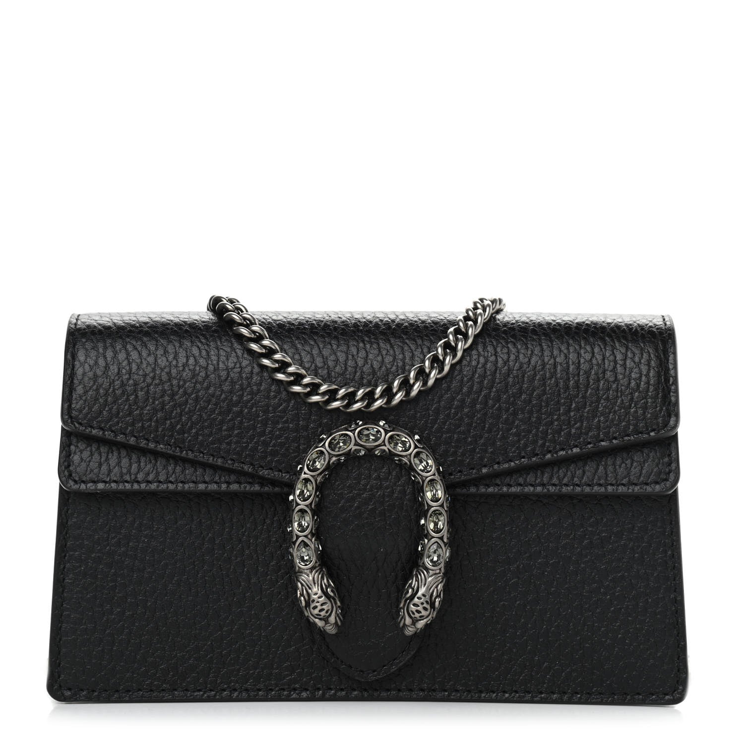 Gucci Calfskin Super Mini Dionysus Shoulder Bag Black 1 of 11
