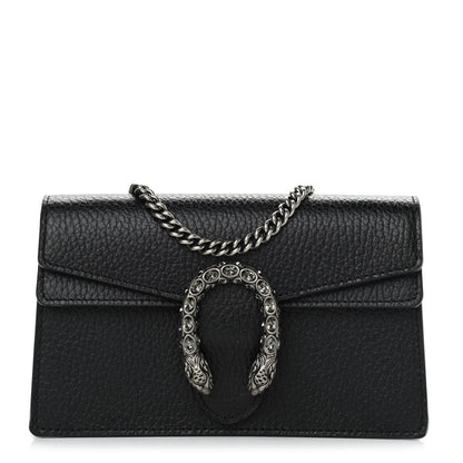 Gucci Calfskin Super Mini Dionysus Shoulder Bag Black 1 of 11