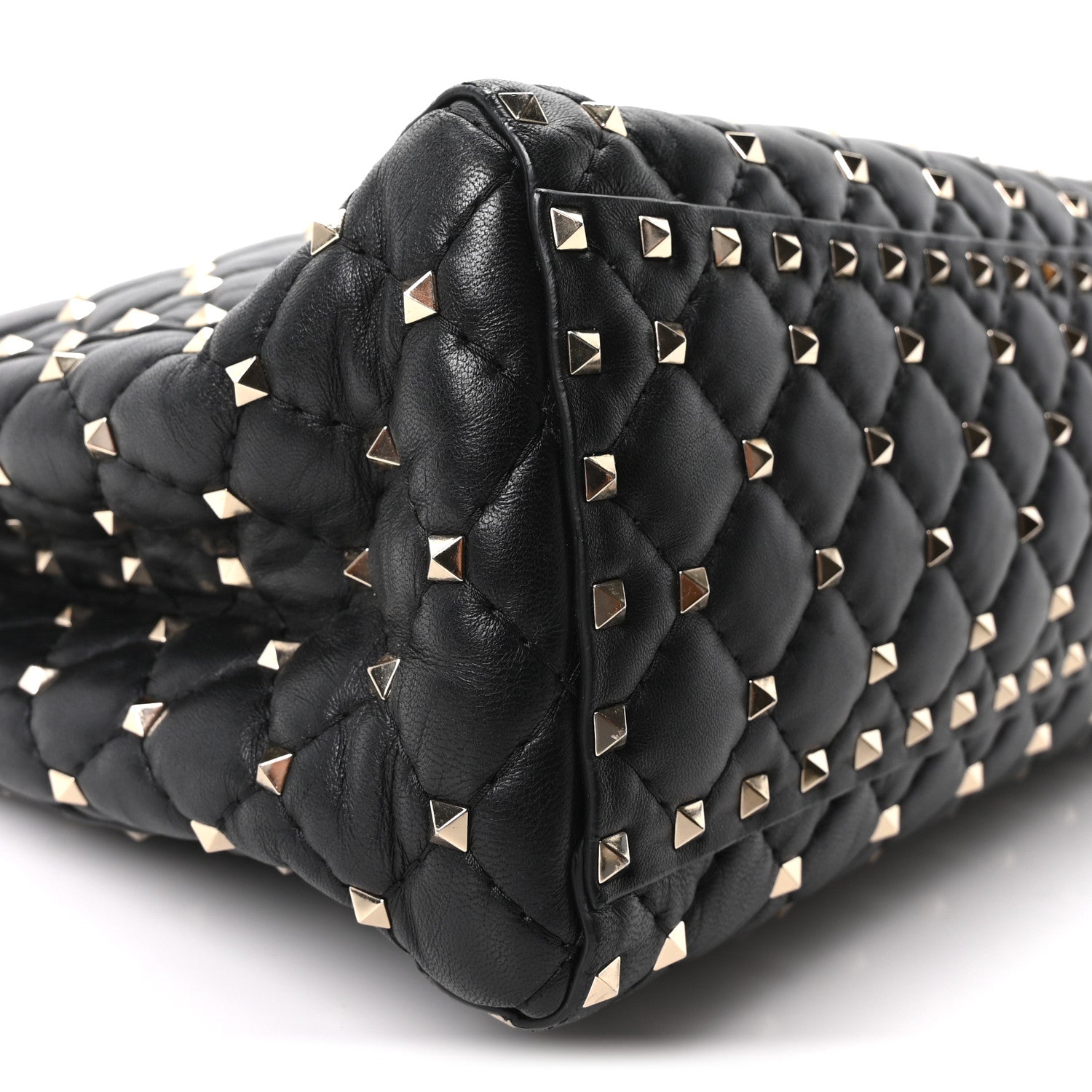 Valentino Garavani Nappa Rockstud Spike Shoulder Tote Black 8 of 9