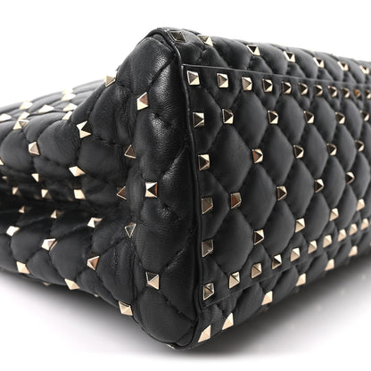 Valentino Garavani Nappa Rockstud Spike Shoulder Tote Black 8 of 9