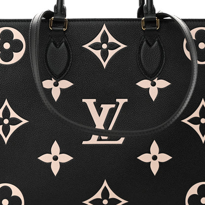 Louis Vuitton Empreinte Monogram Giant Onthego MM Black Beige 7 of 10
