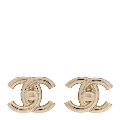 Chanel Metal CC Turnlock Earrings Gold 1 of 4