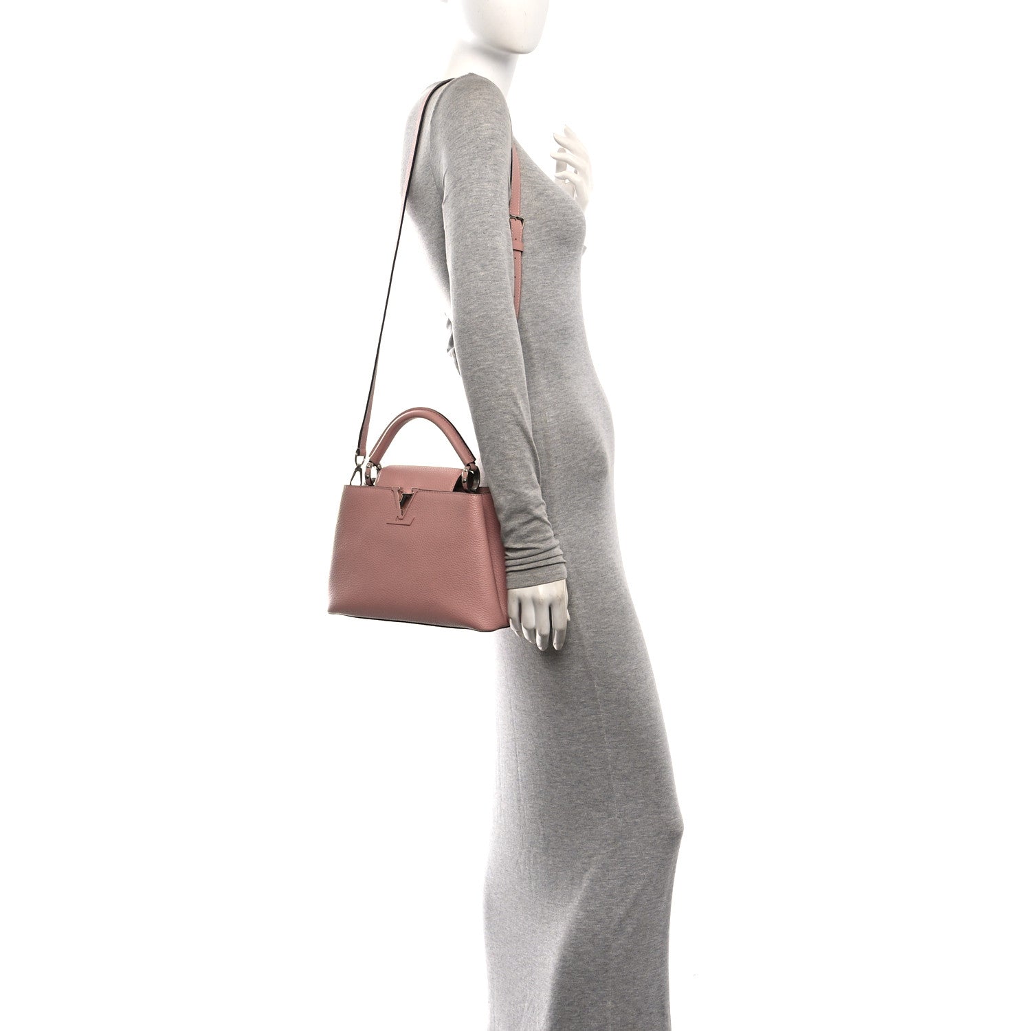 Louis Vuitton Taurillon Capucines BB Magnolia 2 of 9
