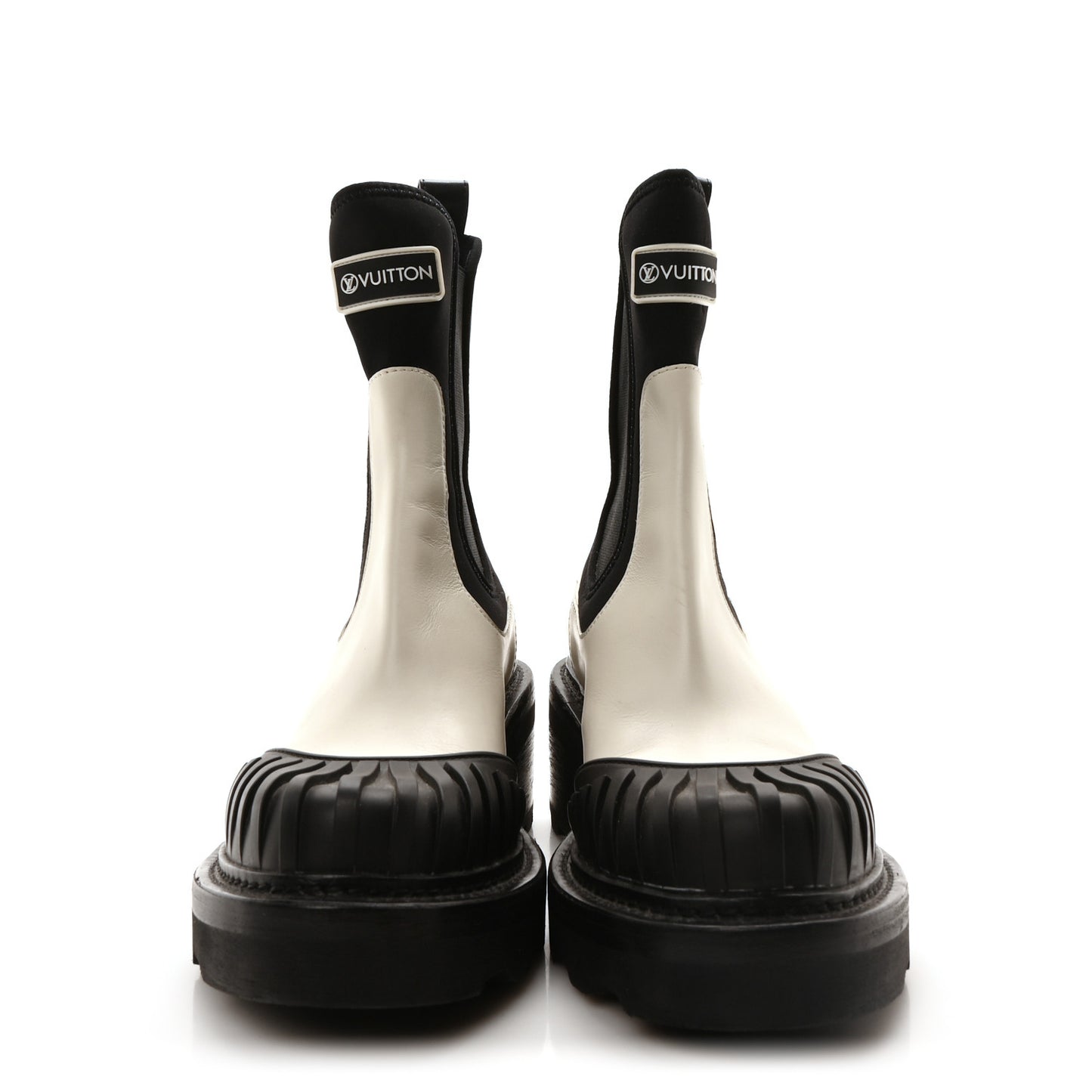 Calfskin Beaubourg Ankle Boots 38 White Black