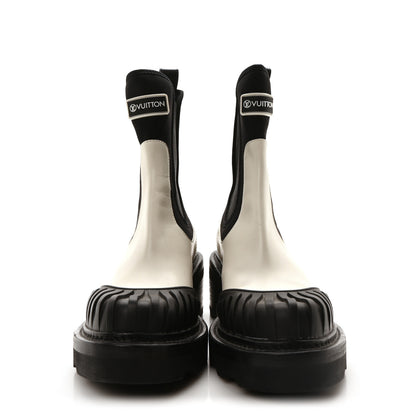 Louis Vuitton Calfskin Beaubourg Ankle Boots 38 White Black 3 of 8