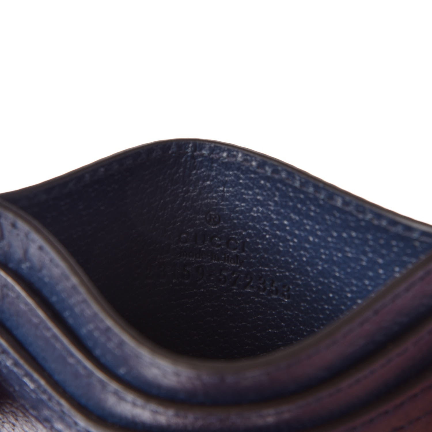 Gucci Textured Calfskin Ophidia Card Holder Blue Agata 4 of 9