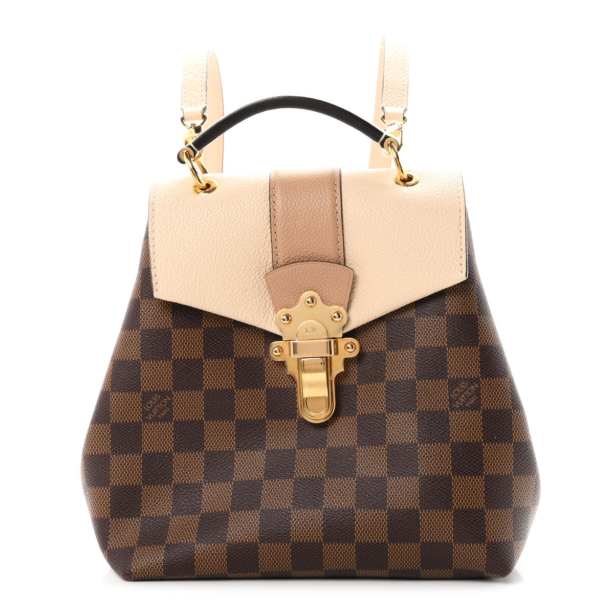 Damier Ebene Clapton Backpack Creme