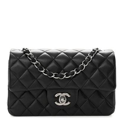 Chanel Lambskin Quilted Mini Rectangular Flap Black 1 of 10