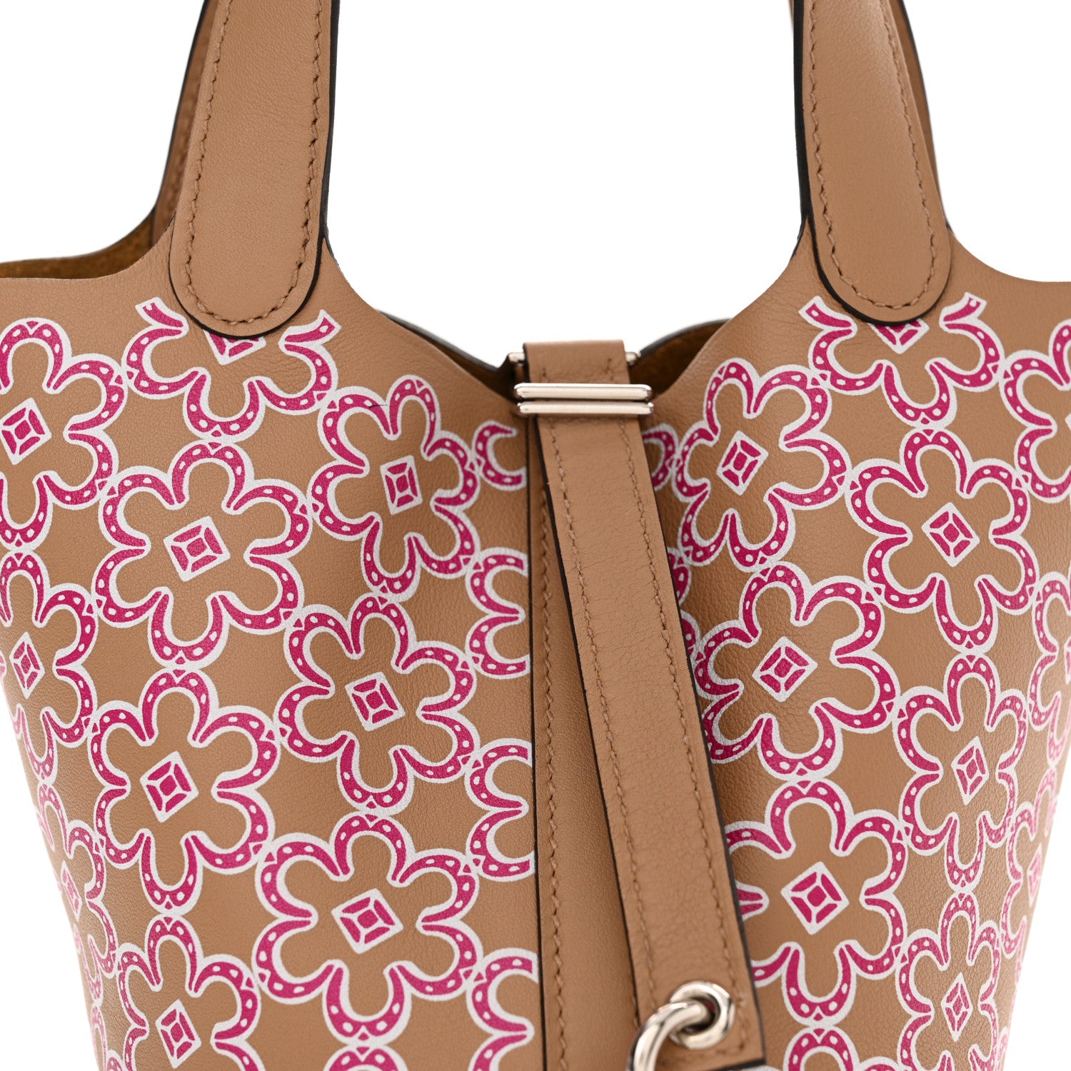 Hermes Swift Micro Lucky Daisy Picotin Lock Chai Rose White 8 of 11