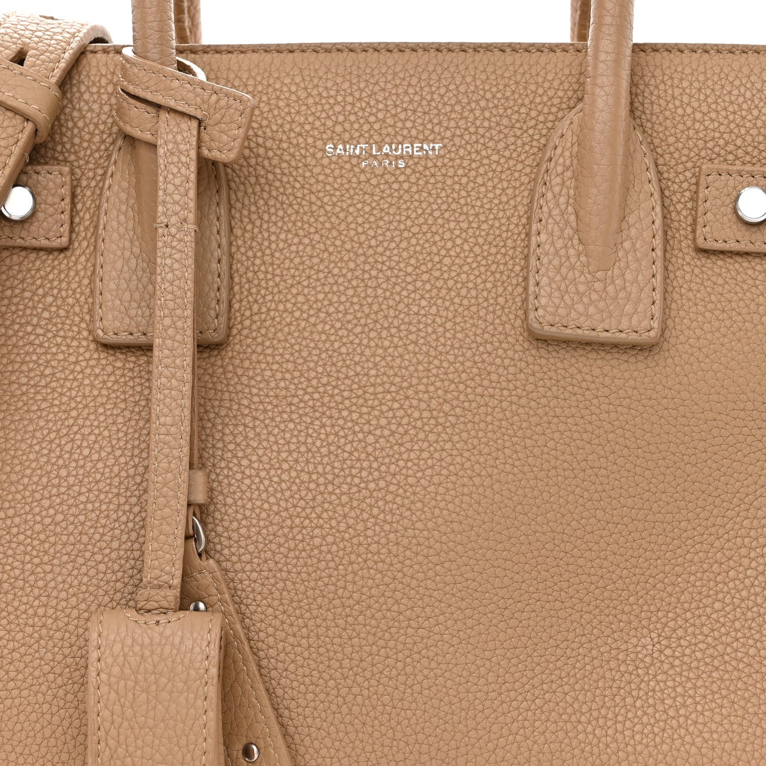 Saint Laurent Grained Calfskin Baby Sac De Jour Souple Dark Beige 9 of 15