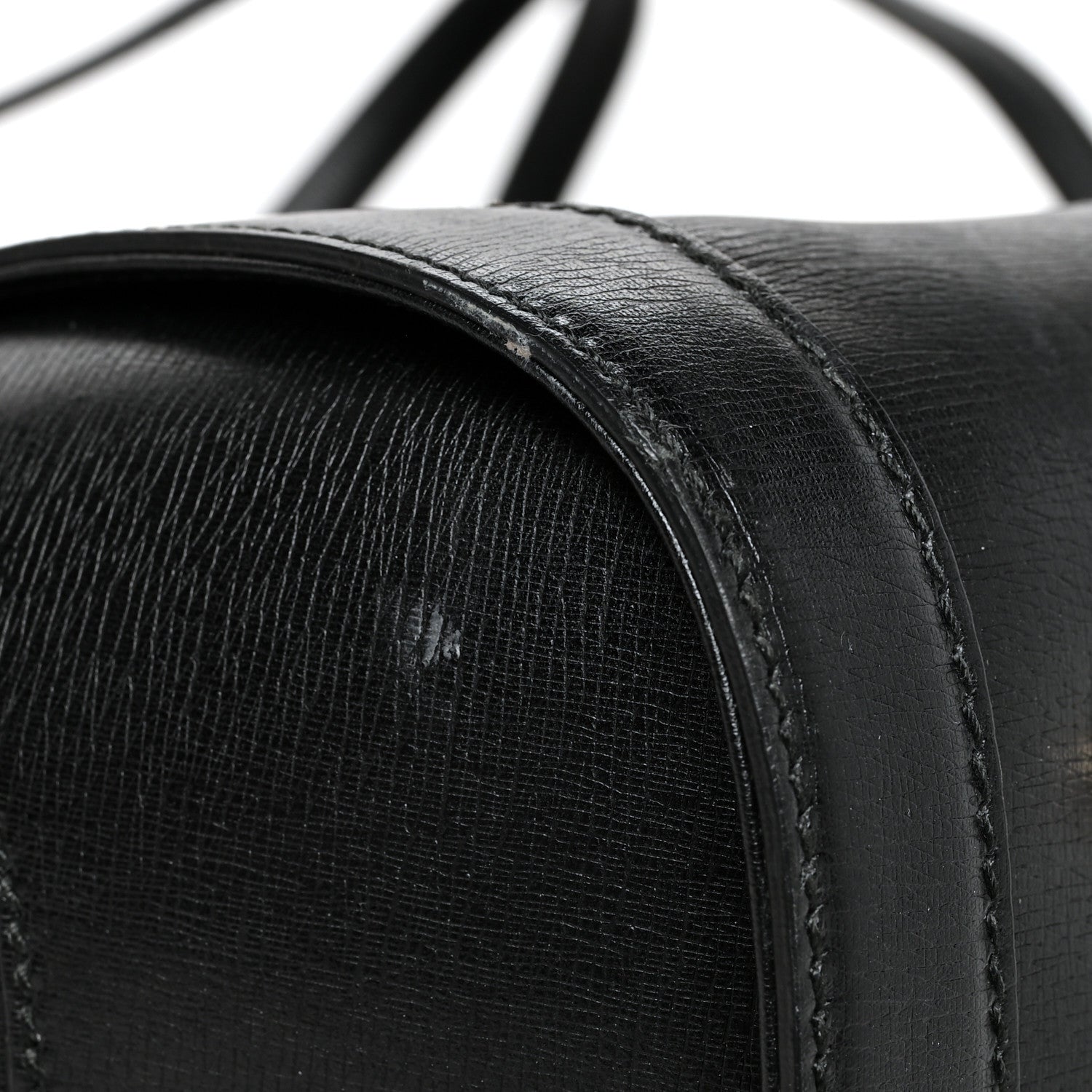 Gucci Calfskin Bamboo Bullet Top Handle Bag Black 11 of 13