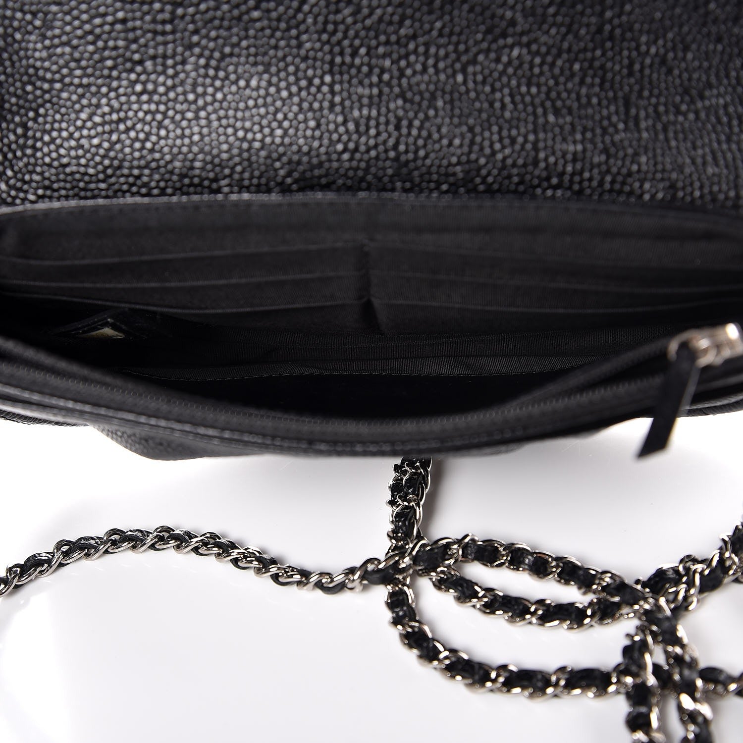 Chanel Caviar Half Moon Wallet On Chain WOC Black 5 of 9