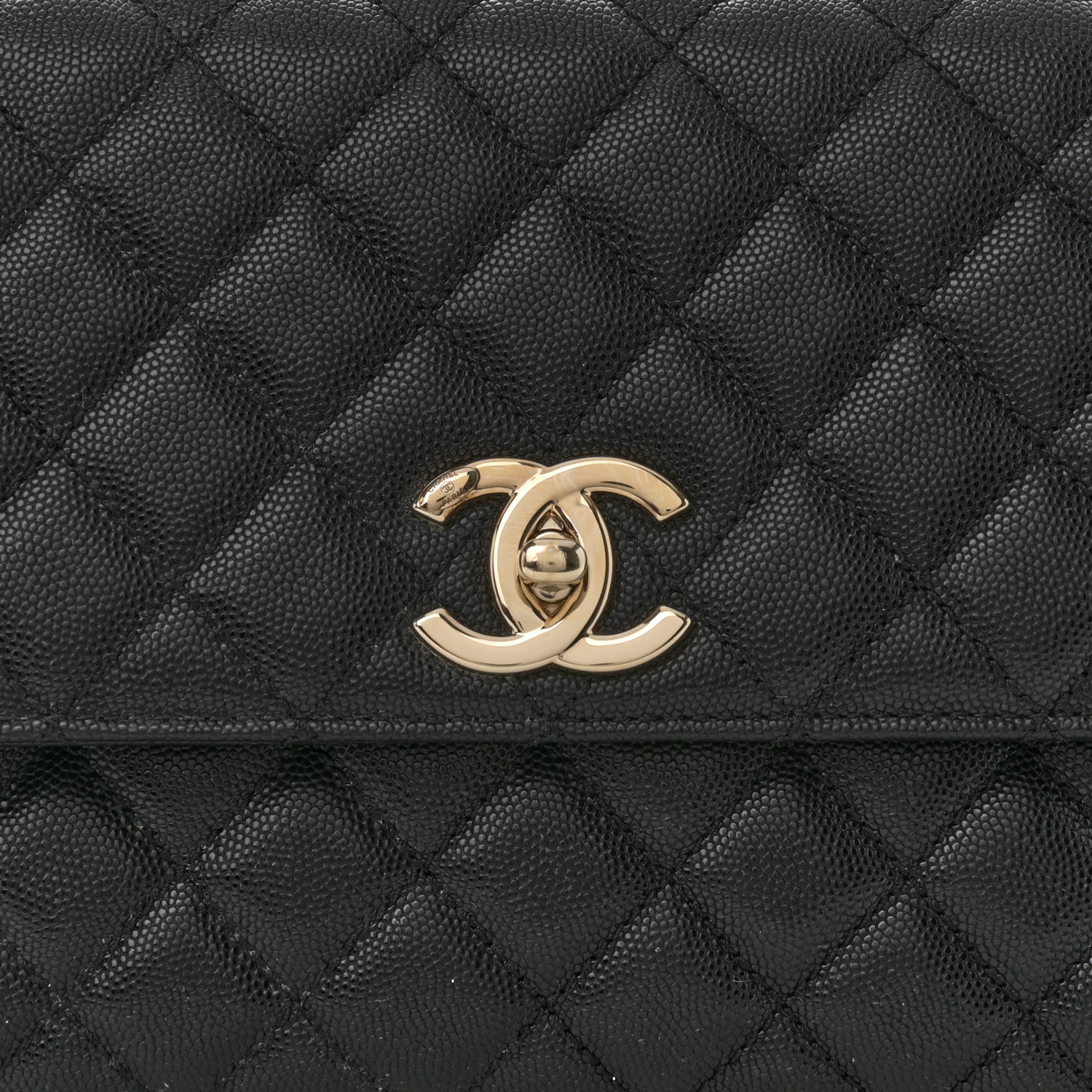 Chanel Caviar Quilted Small Coco Handle Flap Black 8 of 10
