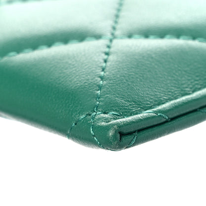 Chanel Lambskin Quilted Card Holder Green 10 of 13