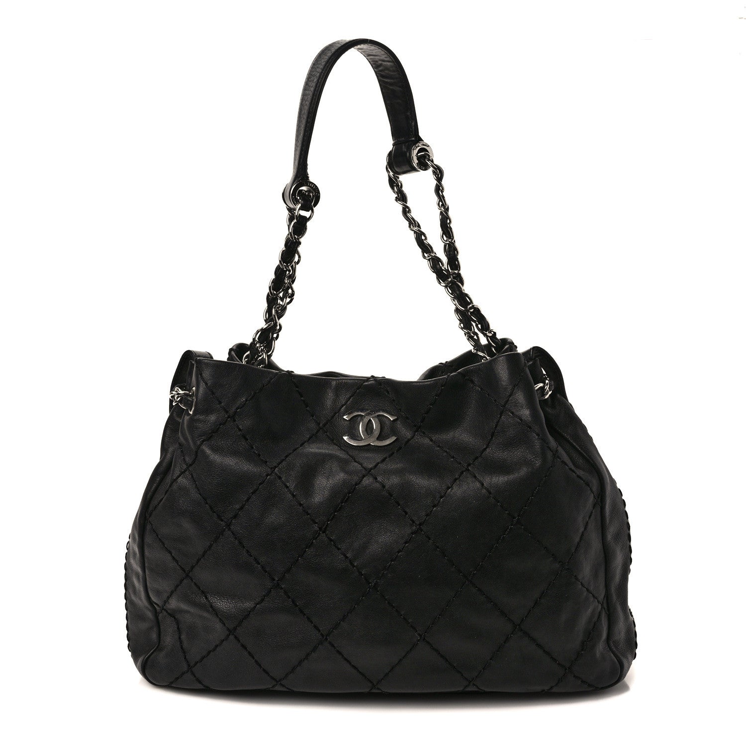 Chanel Lambskin Expandable Tote Black 1 of 11