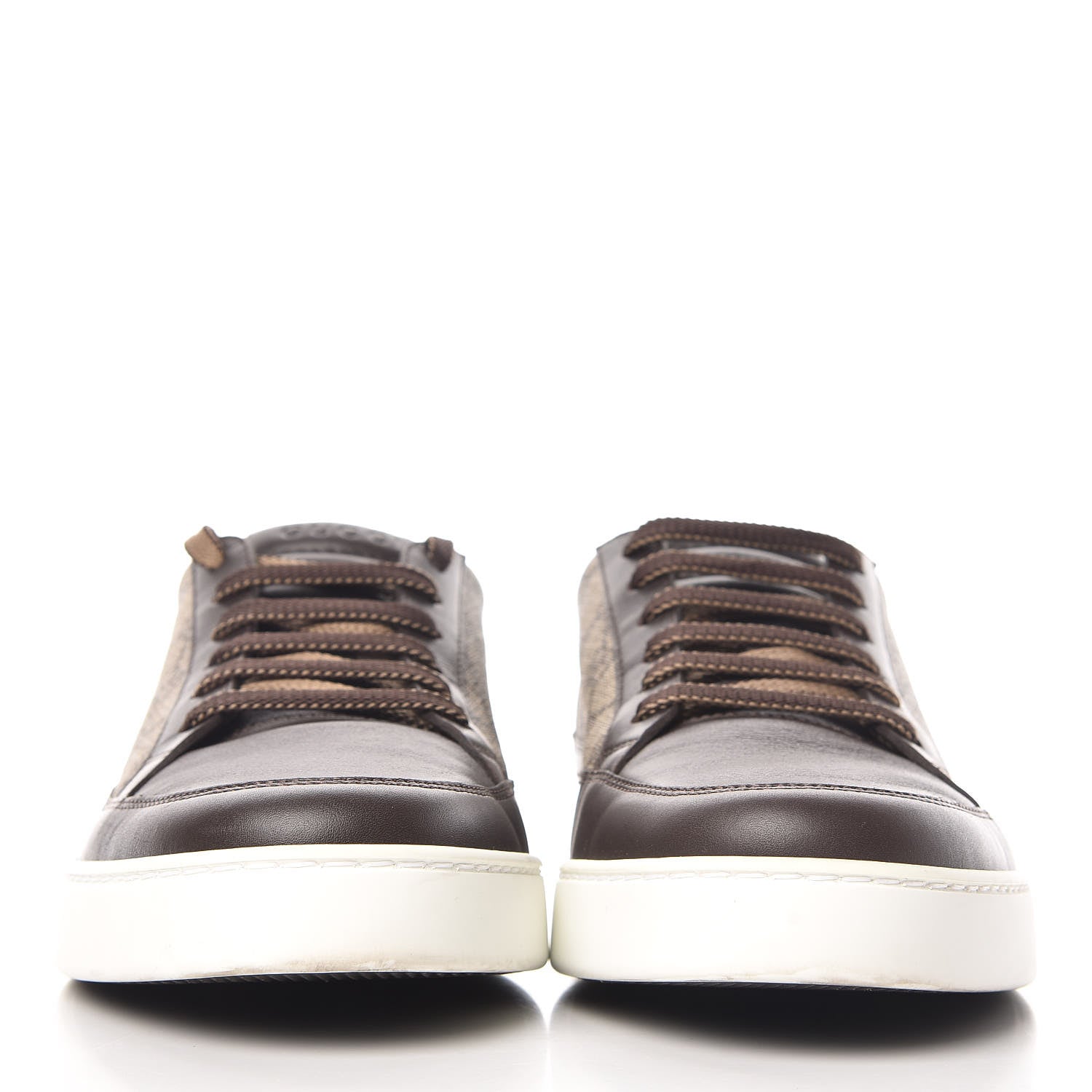 Gucci GG Supreme Monogram Men's Low Top Sneakers 10.5 Brown 2 of 14