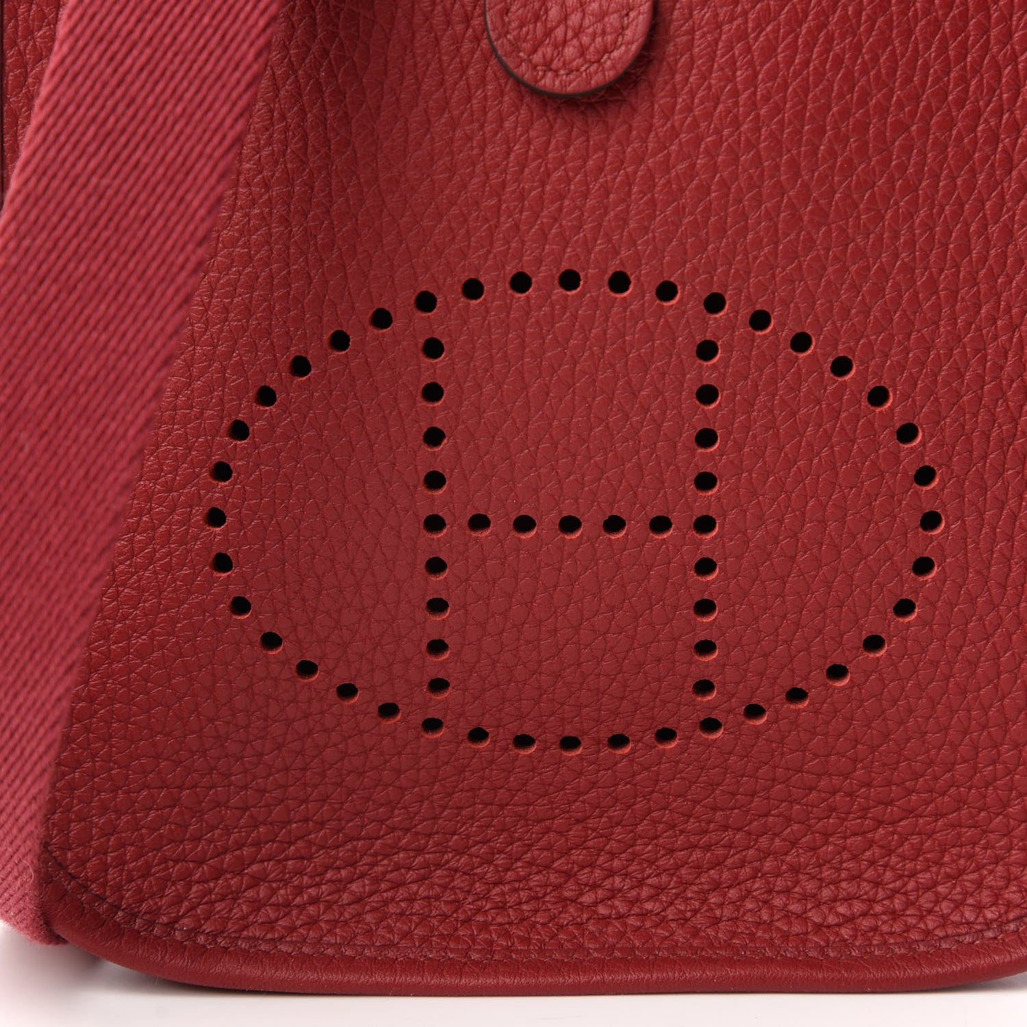 Hermes Taurillon Clemence Evelyne TPM Rouge Grenat 9 of 10