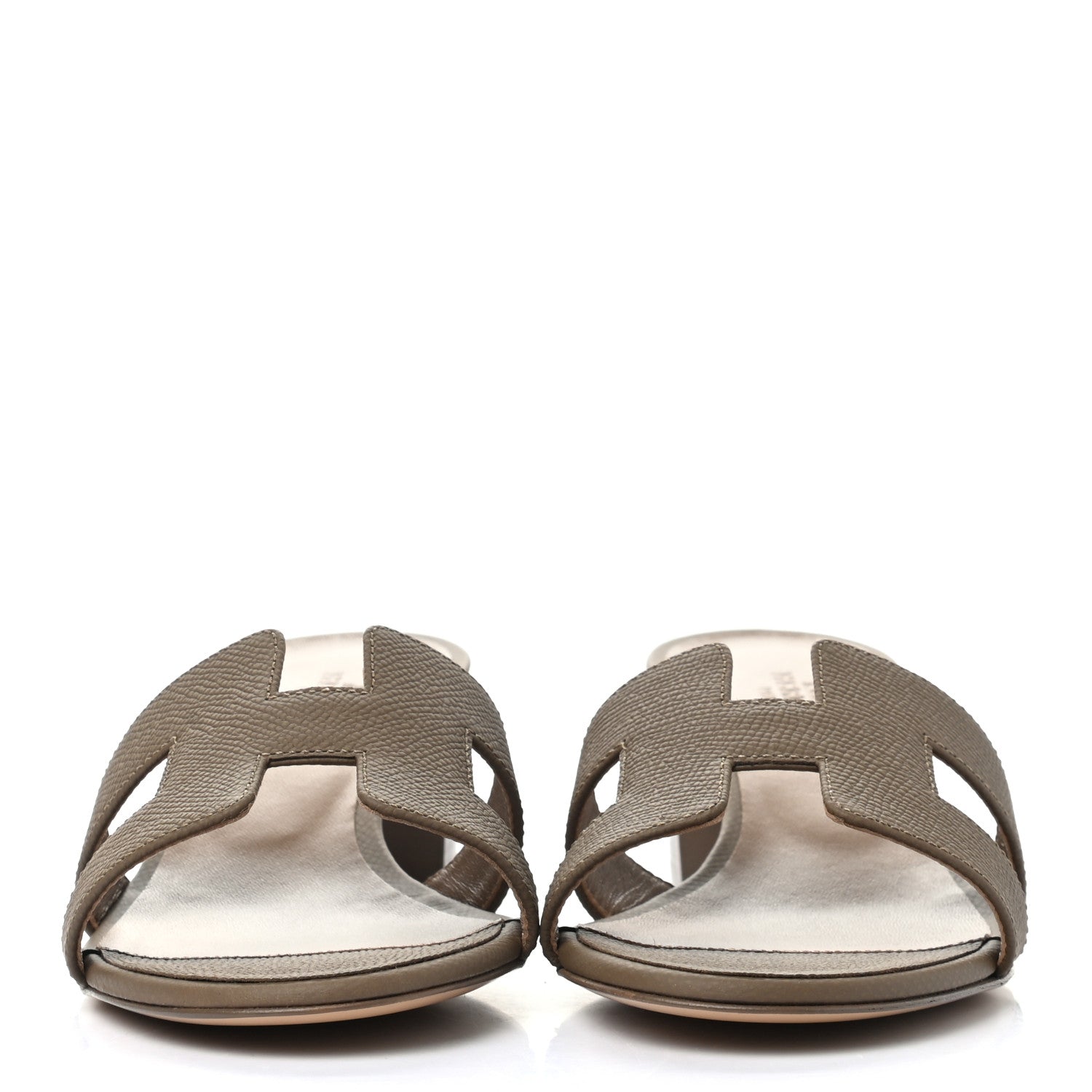 Hermes Epsom Oasis Sandals 37 Etoupe 2 of 9