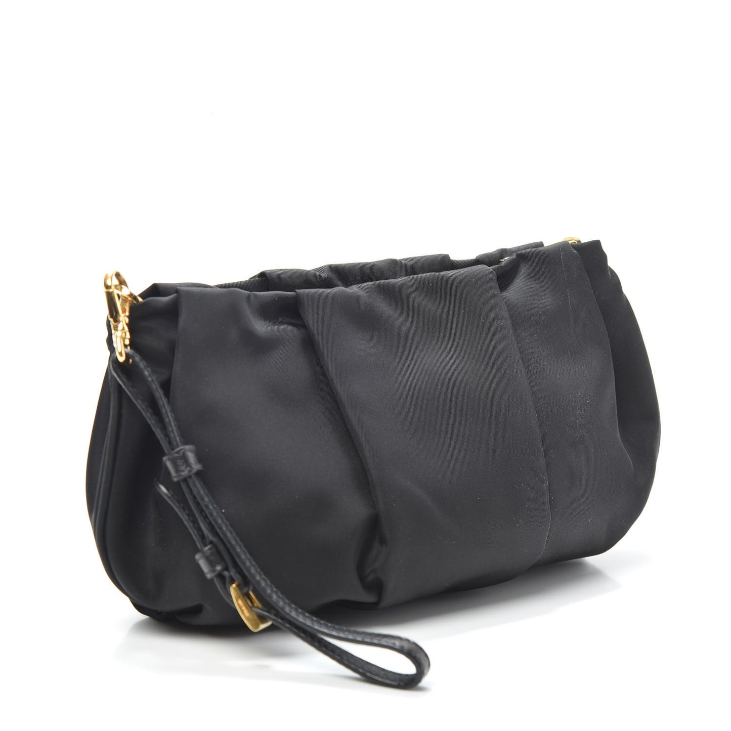 Tessuto Nylon Bow Wristlet Black