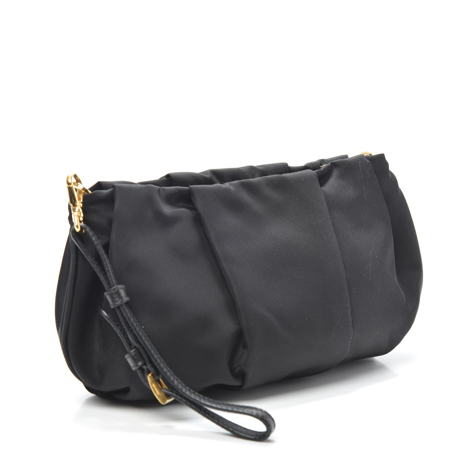 Prada Tessuto Nylon Bow Wristlet Black 3 of 8