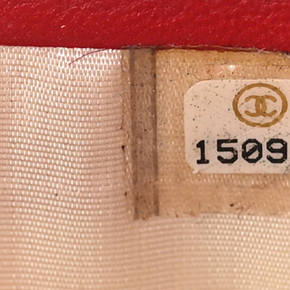 Chanel Lambskin Camellia Card Holder Dark Red 7 of 11
