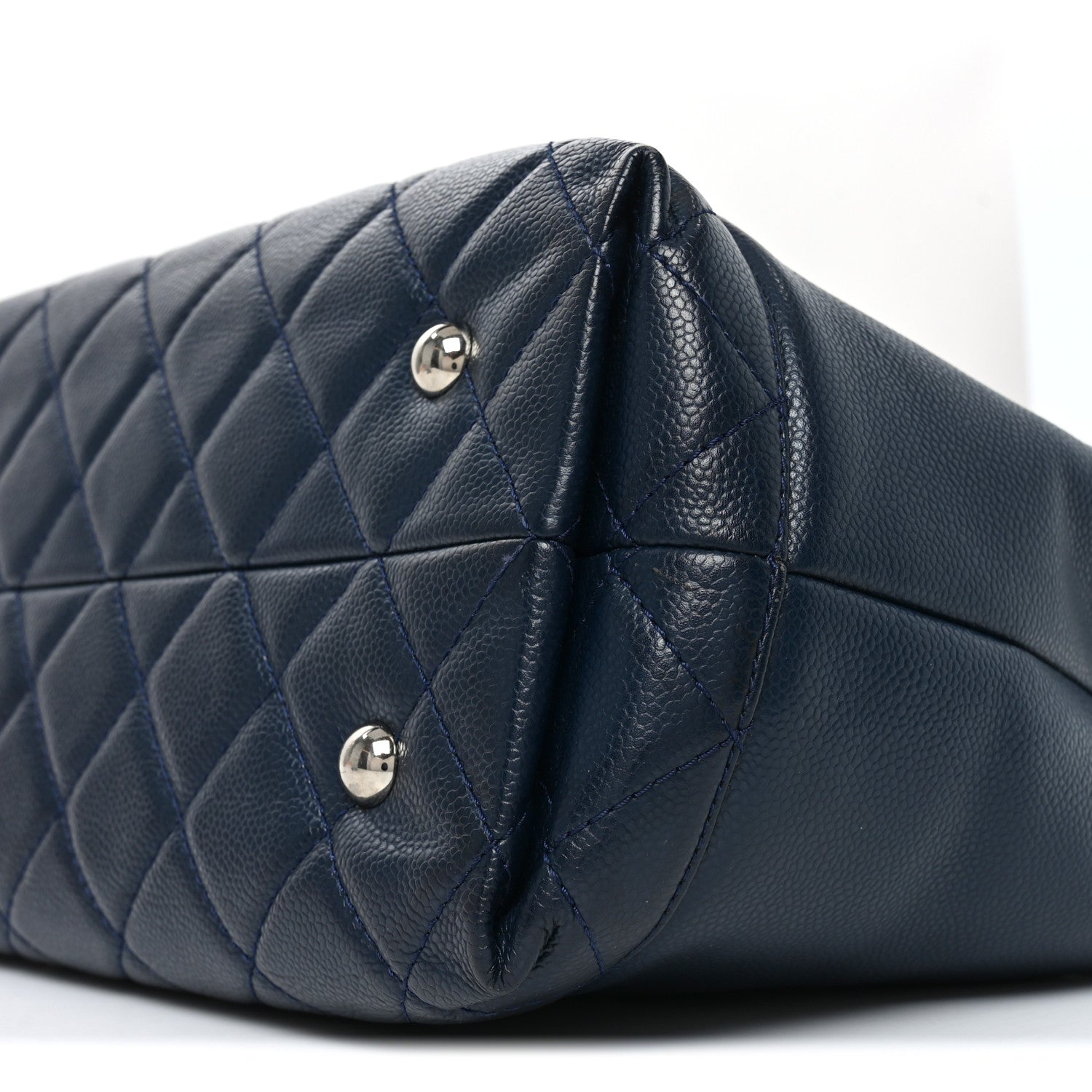 Chanel Soft Caviar CC Medium Top Handle Tote Navy Blue 10 of 12